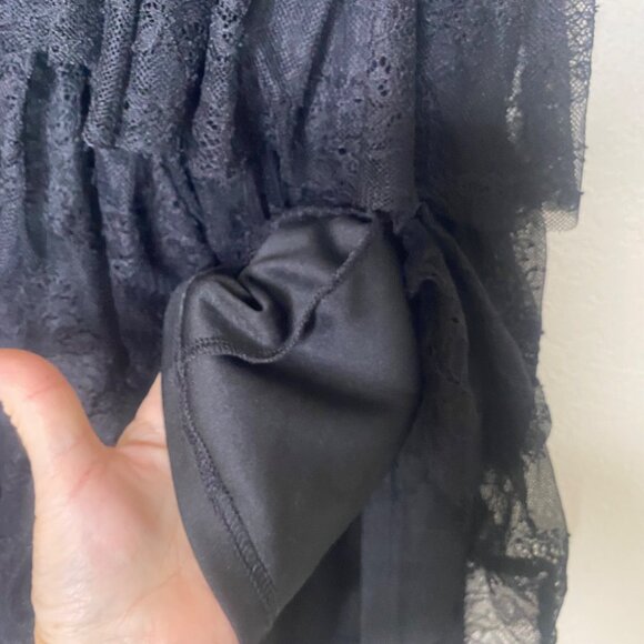 Fate Lace Tiered Mini Dress Size XL Black Dark Romantic Whimsygoth Holiday NYE - Picture 6 of 14
